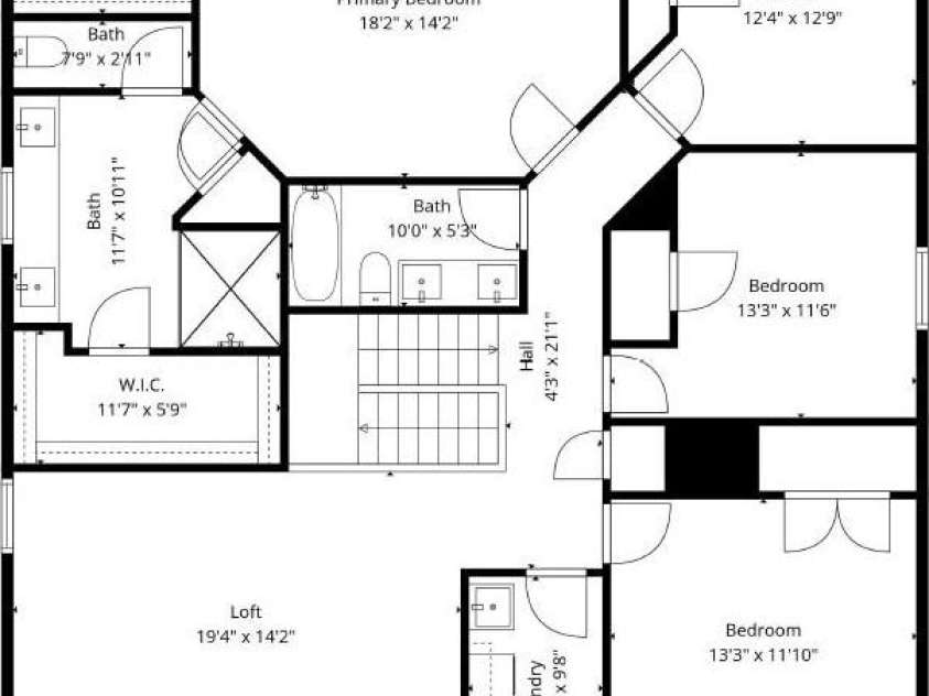 7004 Waterwheel Street, Concord, NC 28025.  MLS# CAR4417065, YatesRealty ID 51167. Floorplan Second Floor