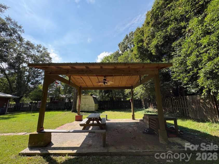 818 Hillcrest Avenue, Gastonia, NC 28052.  MLS# CAR4424650, YatesRealty ID 51192. GAZEBO SIDEVIEW