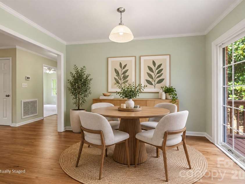248 Hillcrest Avenue, Rock Hill, SC 29732.  MLS# CAR4425348, YatesRealty ID 51194. Dining area overlooking the back yard and deck