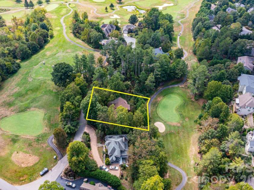 5 Meadowbrook Lane, Weaverville, NC 28787.  MLS# CAR4425213, YatesRealty ID 51199. Aerial Image - Approximate GIS Lines