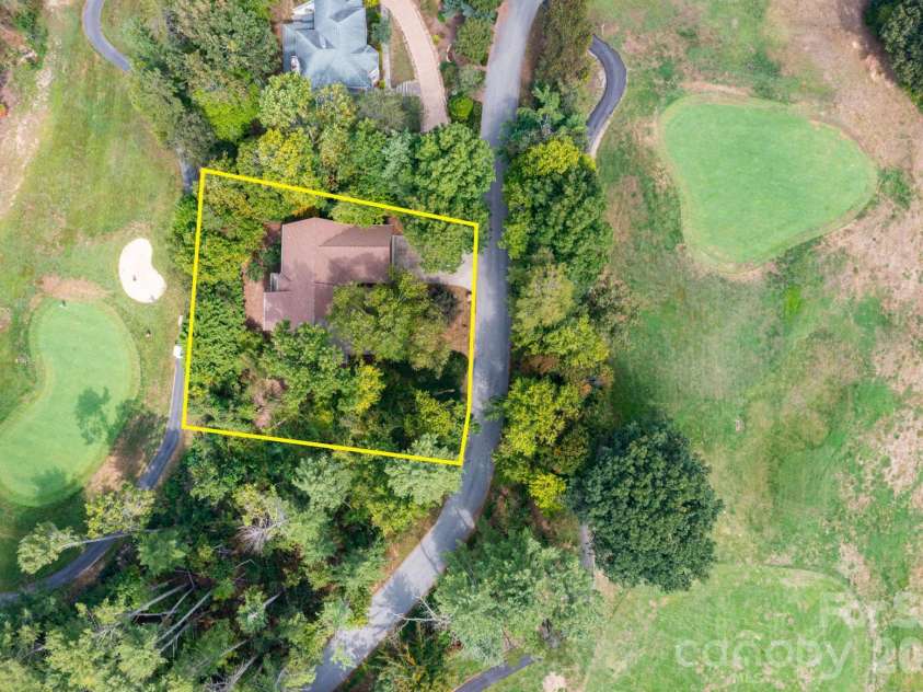 5 Meadowbrook Lane, Weaverville, NC 28787.  MLS# CAR4425213, YatesRealty ID 51199. Aerial Image - Approximate GIS Lines