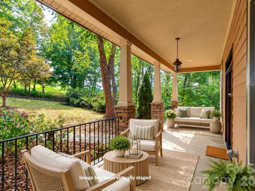 5 Meadowbrook Lane, Weaverville, NC 28787.  MLS# CAR4425213, YatesRealty ID 51199. Front Porch - Virtually Staged