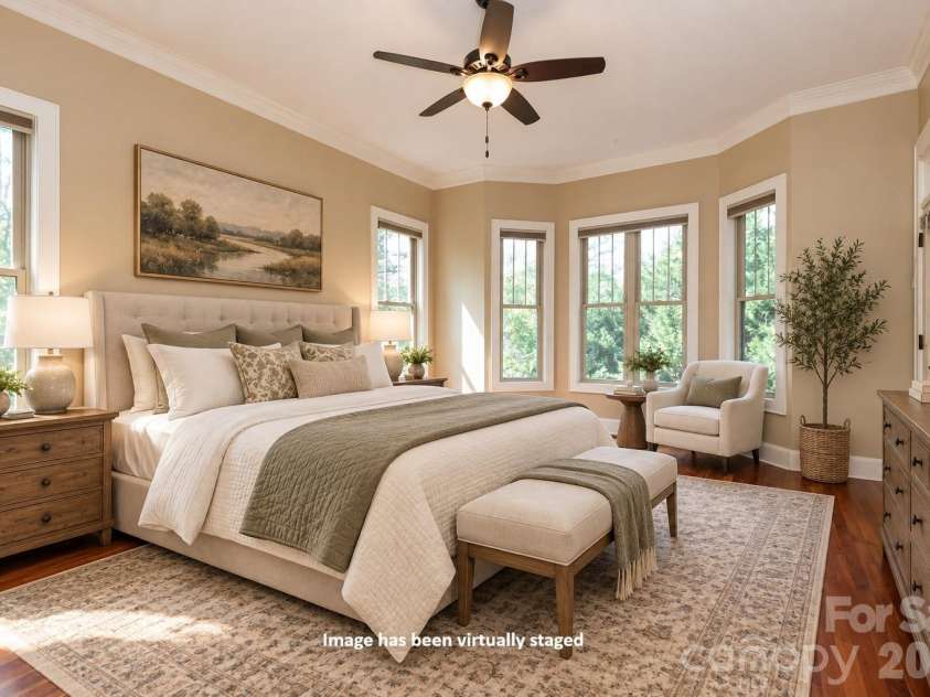 5 Meadowbrook Lane, Weaverville, NC 28787.  MLS# CAR4425213, YatesRealty ID 51199. Primary Bedroom - Virtually Staged
