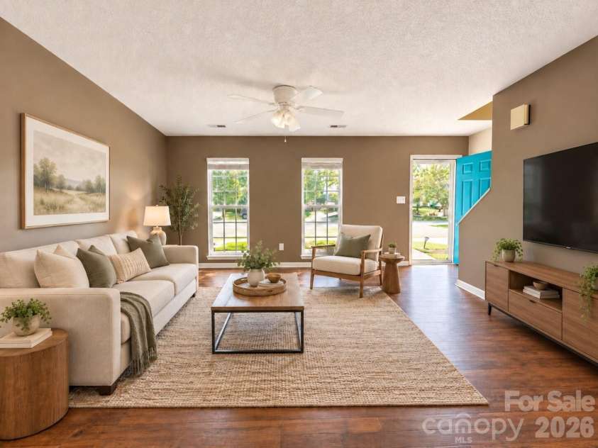 4075 Zebulon Avenue, Concord, NC 28027.  MLS# CAR4425234, YatesRealty ID 51208. Virtual staged living room