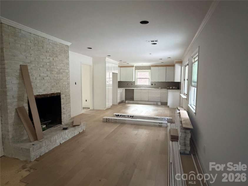 1236 Beechdale Drive, Charlotte, NC 28212.  MLS# CAR4420680, YatesRealty ID 51228. Den open to the kitchen