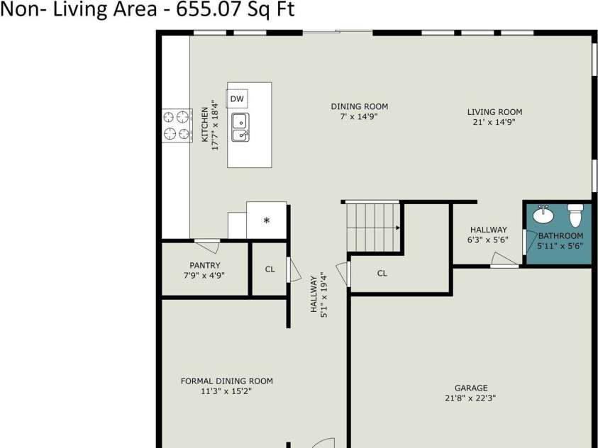 1623 Baymont Court, Stanley, NC 28164.  MLS# CAR4424072, YatesRealty ID 51244. Main Floor layout