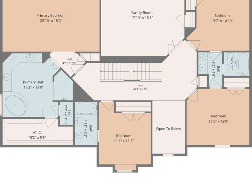 131 Reserve Lane, Indian Land, SC 29707.  MLS# CAR4417292, YatesRealty ID 51276. 2nd floor floorplan