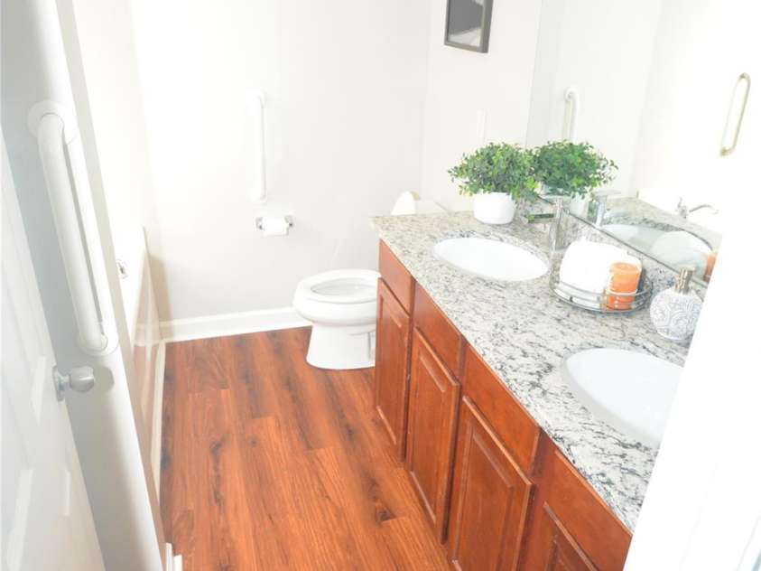 5132 Stone Park Drive, Charlotte, NC 28269.  MLS# CAR4207741, YatesRealty ID 5128. Primary bath dual sinks