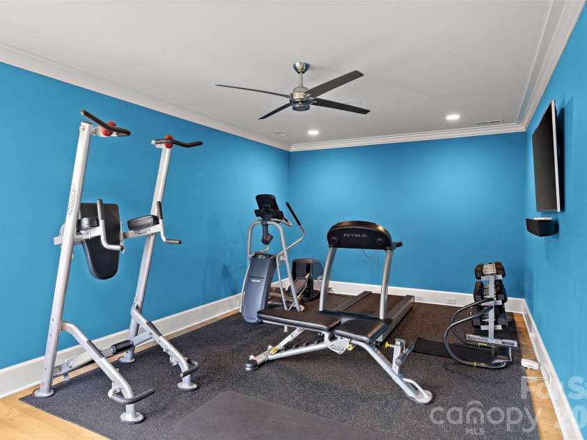 316 Mammoth Oaks Drive, Charlotte, NC 28270.  MLS# CAR4416079, YatesRealty ID 51280. Wellness Room - exercise.