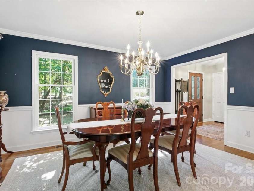 5138 Panhandle Circle, Matthews, NC 28104.  MLS# CAR4407389, YatesRealty ID 51282. Dining Room5138 Panhandle CirWeddington, NC 28104