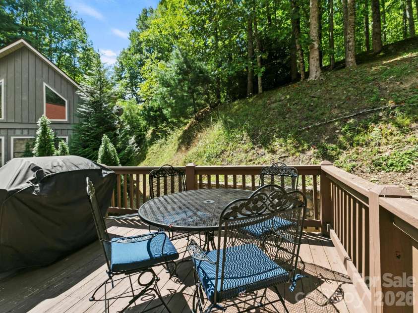 72 Cottontail Trail, Maggie Valley, NC 28751.  MLS# CAR4424527, YatesRealty ID 51292. Back deck.