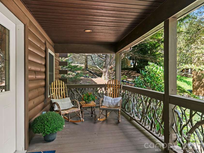72 Cottontail Trail, Maggie Valley, NC 28751.  MLS# CAR4424527, YatesRealty ID 51292. Cozy front porch.