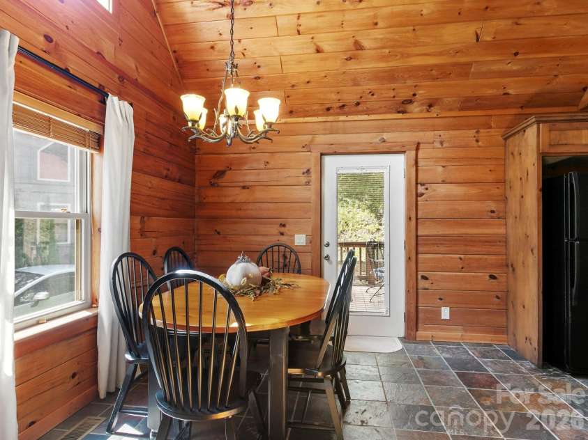 72 Cottontail Trail, Maggie Valley, NC 28751.  MLS# CAR4424527, YatesRealty ID 51292. Dining area.