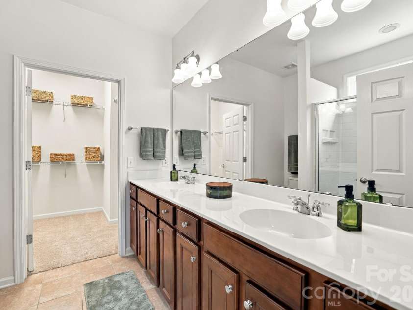 23137 Whimbrel Circle, Indian Land, SC 29707.  MLS# CAR4425405, YatesRealty ID 51310. Primary bathroom with dual vanity