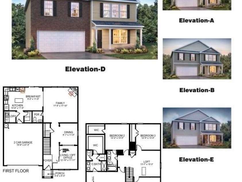 3103 Winesap Drive, Dallas, NC 28034.  MLS# CAR4425625, YatesRealty ID 51332. Builder Floorplan