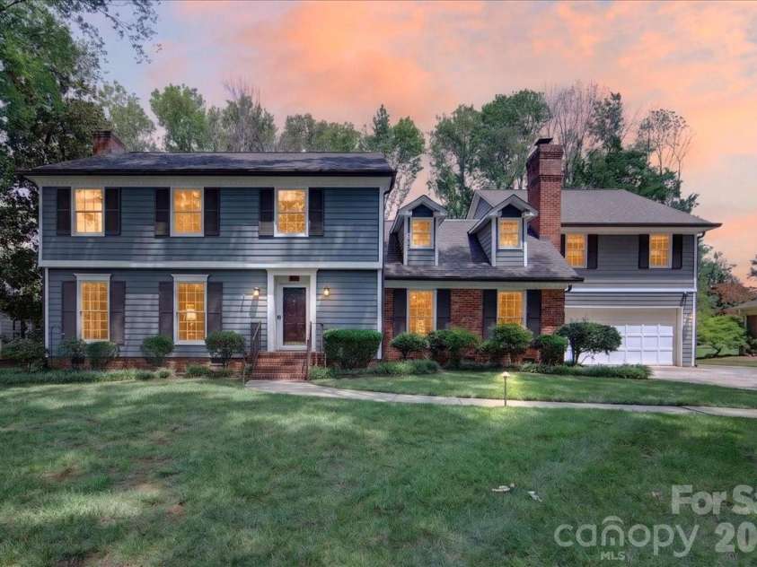 4509 Mullens Ford Road, Charlotte, NC 28226.  MLS# CAR4425762, YatesRealty ID 51379. Charming Colonial Architecture
