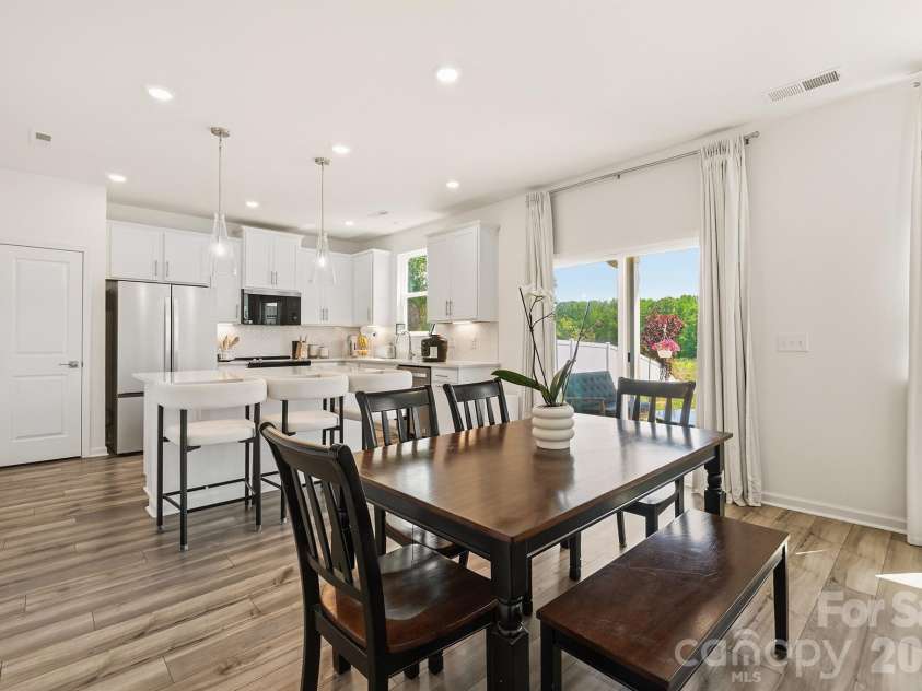3018 Cunningham Farm Drive, Indian Trail, NC 28079.  MLS# CAR4425246, YatesRealty ID 51404. Dining Area + Kitchen