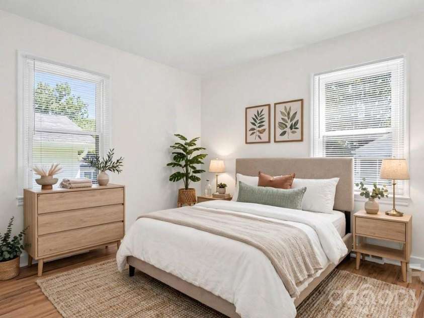 513 Arlington Avenue, Albemarle, NC 28001.  MLS# CAR4424465, YatesRealty ID 51429. Bedroom 2 Virtually Staged