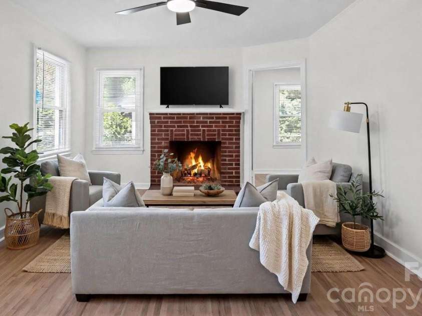 513 Arlington Avenue, Albemarle, NC 28001.  MLS# CAR4424465, YatesRealty ID 51429. Virtually Staged Den