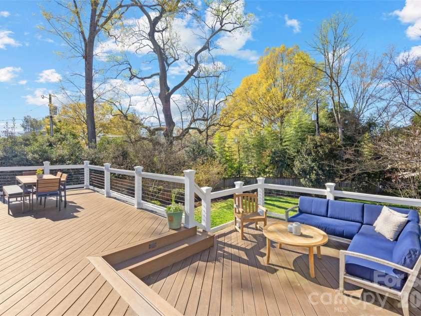 3016 Idlewood Circle, Charlotte, NC 28209.  MLS# CAR4357842, YatesRealty ID 5143. Deck expansion overlooking a lush backyard, both are enormous!