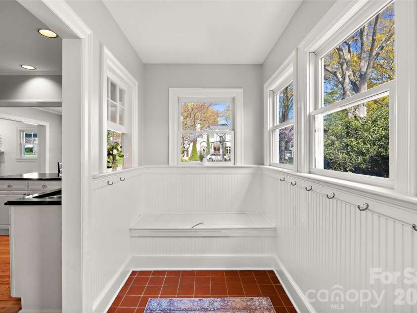 3016 Idlewood Circle, Charlotte, NC 28209.  MLS# CAR4357842, YatesRealty ID 5143. Left side entry into mudroom.