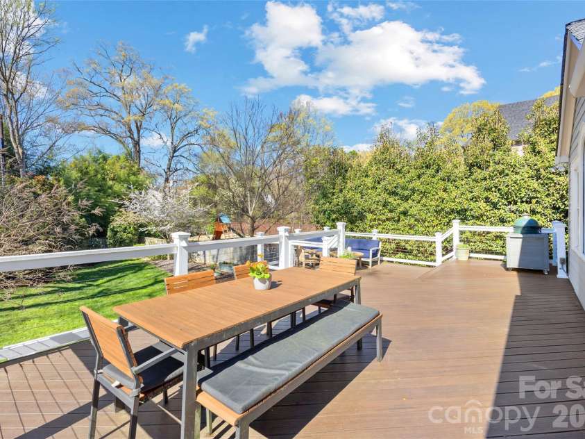 3016 Idlewood Circle, Charlotte, NC 28209.  MLS# CAR4357842, YatesRealty ID 5143. Outside dining area overlooking the amazing yard.