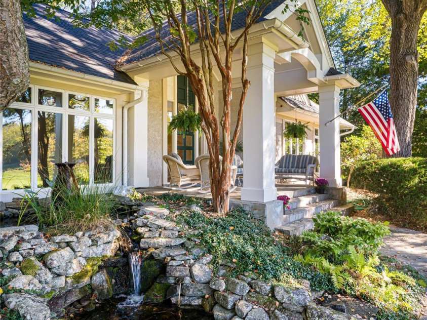 54 Fairway Road, Asheville, NC 28804.  MLS# CAR4238244, YatesRealty ID 5146. Front View - Water Feature