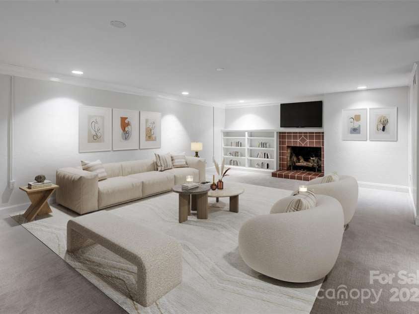 54 Fairway Road, Asheville, NC 28804.  MLS# CAR4238244, YatesRealty ID 5146. Lower Level Family / Bonus Room (Virtual Staging)