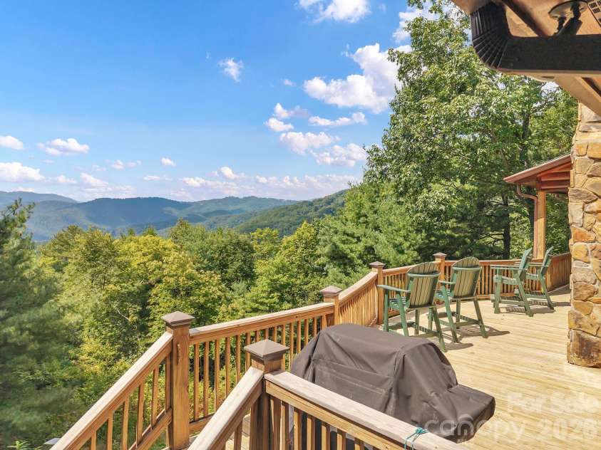 4880 Nightingale Lane, Lenoir, NC 28645.  MLS# CAR4423814, YatesRealty ID 51469. Spacious main-level deck with VIEWS!