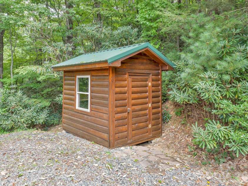 4880 Nightingale Lane, Lenoir, NC 28645.  MLS# CAR4423814, YatesRealty ID 51469. Wellhouse with storage space
