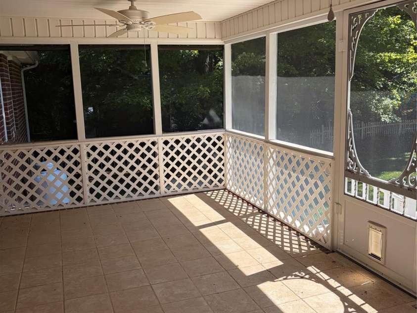 1697 Old Mill Road, Lincolnton, NC 28092.  MLS# CAR4426054, YatesRealty ID 51480. Back Screened in Porch