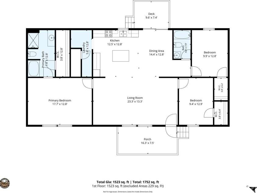 184 Crawford Hollow, Rutherfordton, NC 28139.  MLS# CAR4424597, YatesRealty ID 51486. Floor Plan w/Split Bedroom Plan
