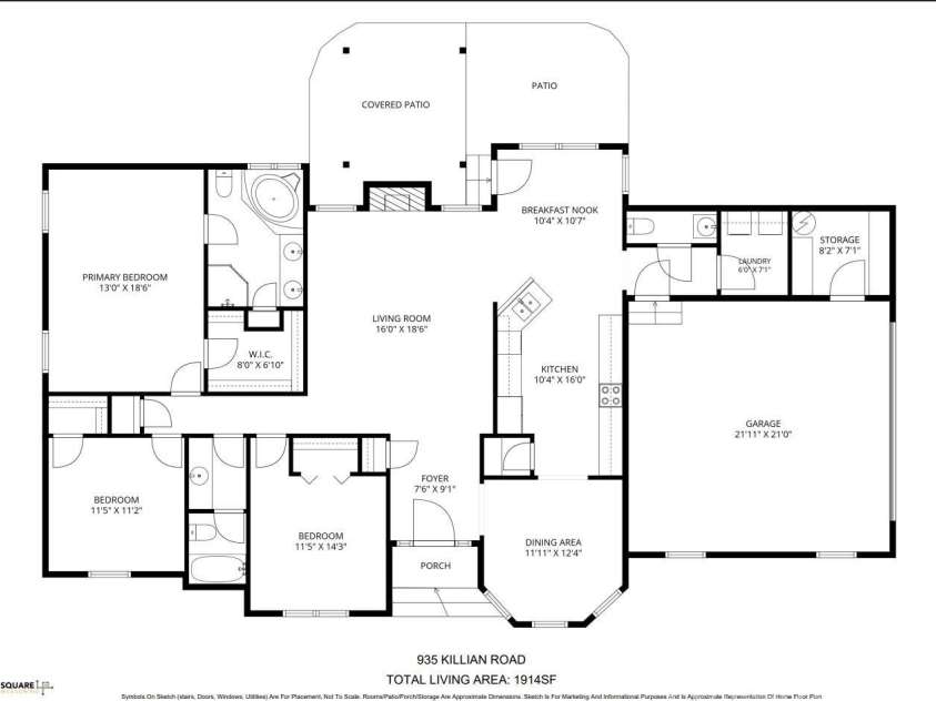 935 Killian Road, Stanley, NC 28164.  MLS# CAR4410593, YatesRealty ID 51504. 