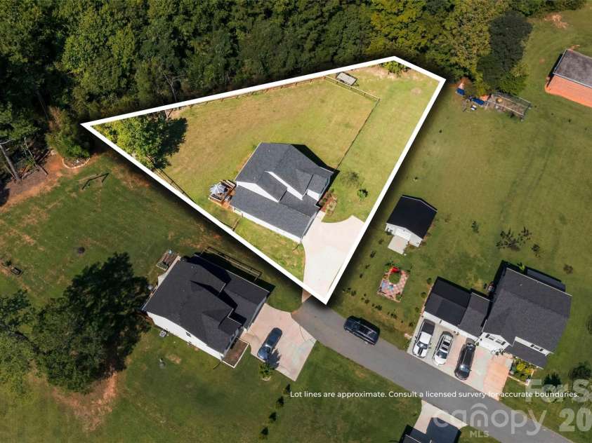 134 Cypress Lane, Linwood, NC 27299.  MLS# CAR4424091, YatesRealty ID 51510. Lot lines approximate