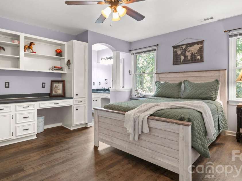 1517 Helms Short Cut Road, Monroe, NC 28112.  MLS# CAR4424290, YatesRealty ID 51519. Bedroom two note builtins