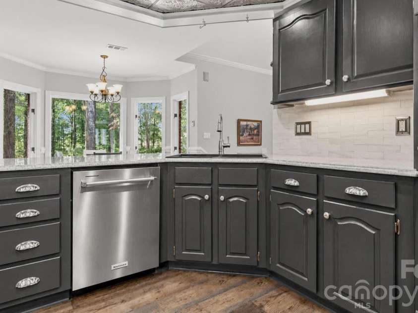 1517 Helms Short Cut Road, Monroe, NC 28112.  MLS# CAR4424290, YatesRealty ID 51519. Kitchn over looks home