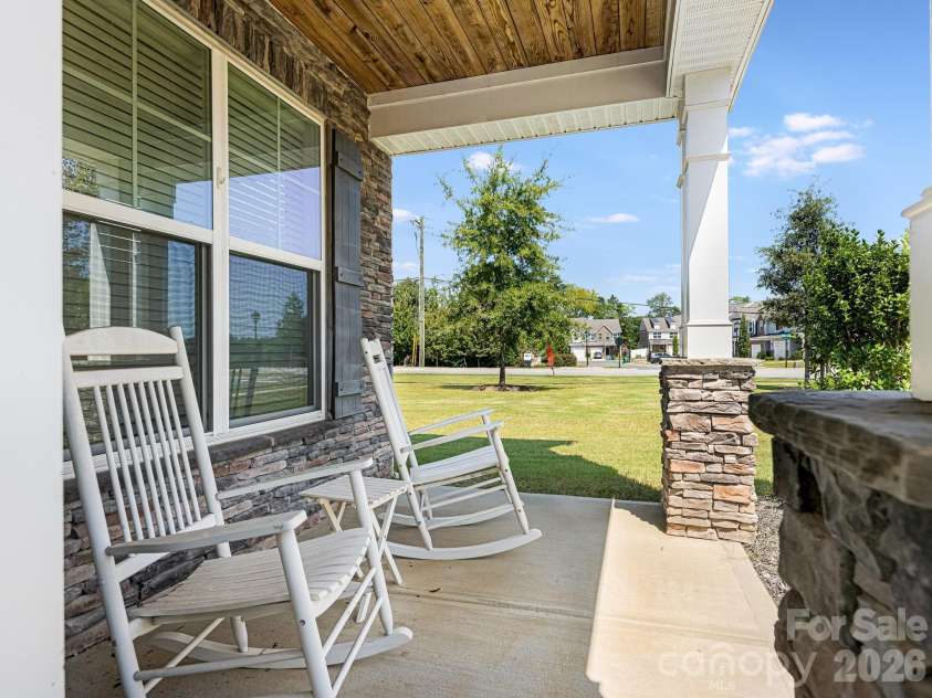 6008 Hampstead Pond Lane, Charlotte, NC 28105.  MLS# CAR4419795, YatesRealty ID 51529. Covered Front Porch