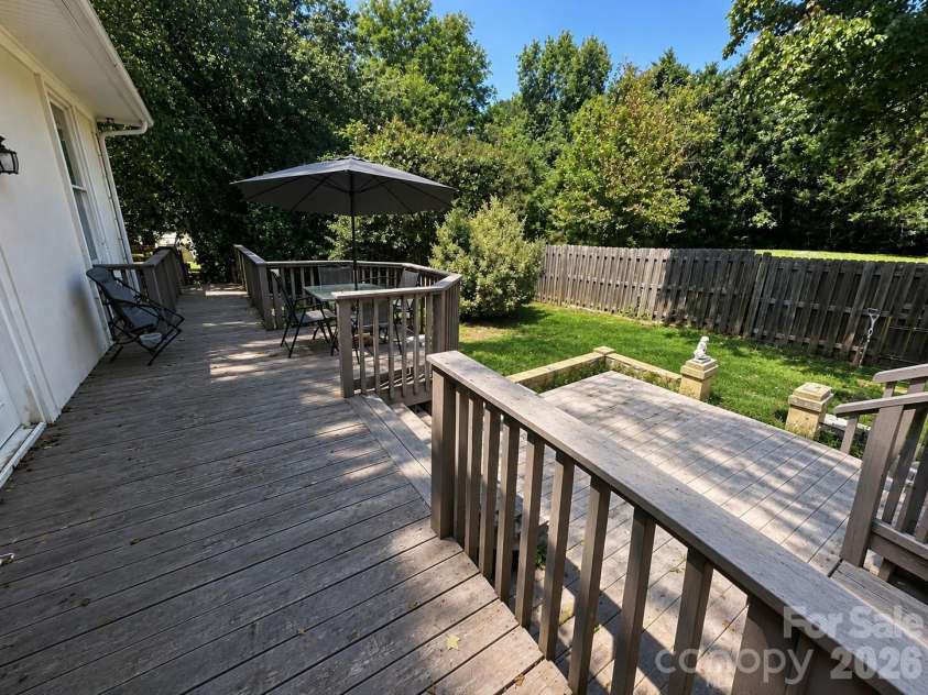 4711 Summit Avenue, Greensboro, NC 27405.  MLS# CAR4425186, YatesRealty ID 51545. Open Backyard Deck