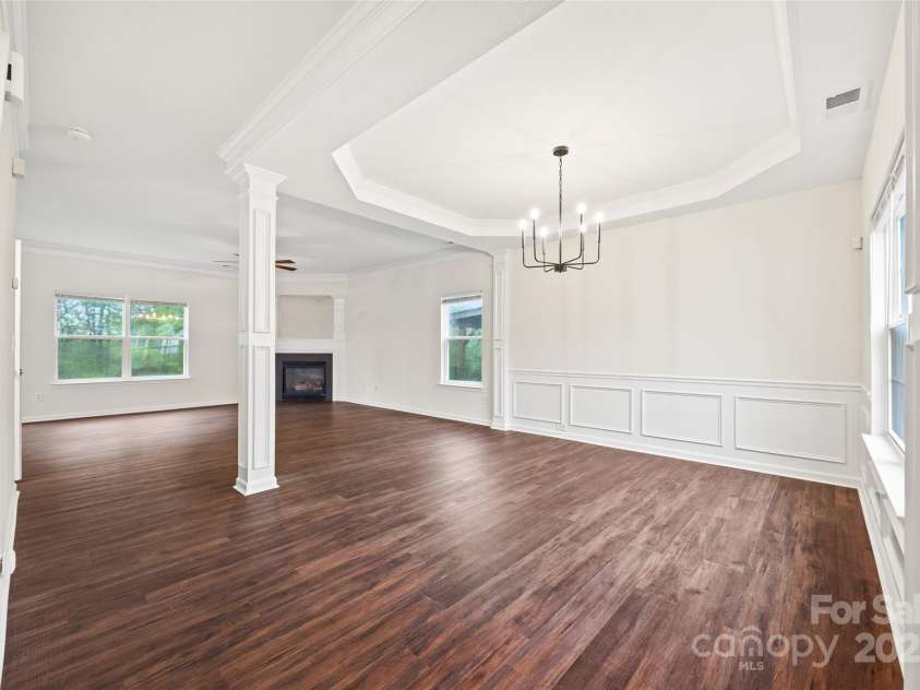 3725 Catawba Creek Drive, Gastonia, NC 28056.  MLS# CAR4240950, YatesRealty ID 5155. Dining room with tray ceiling!