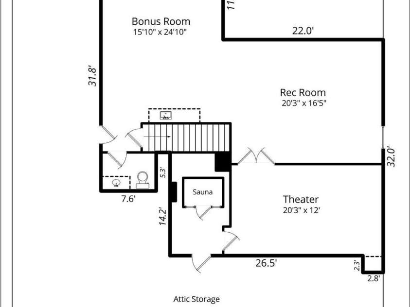 1104 Longwood Court, Matthews, NC 28104.  MLS# CAR4424764, YatesRealty ID 51561. 3rd Floor floorplan