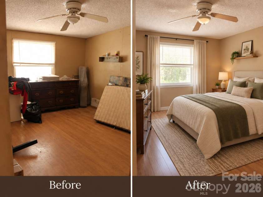 115 Anderson Acres Drive, Harmony, NC 28634.  MLS# CAR4425013, YatesRealty ID 51568. Digitally enhanced 2nd bedroom