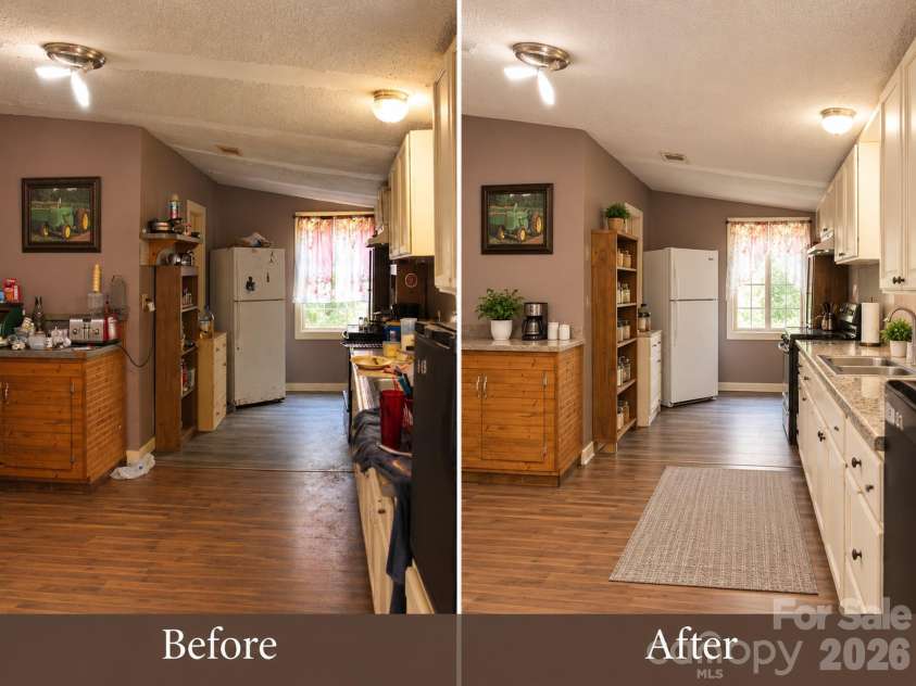 115 Anderson Acres Drive, Harmony, NC 28634.  MLS# CAR4425013, YatesRealty ID 51568. Digitally enhanced kitchen.