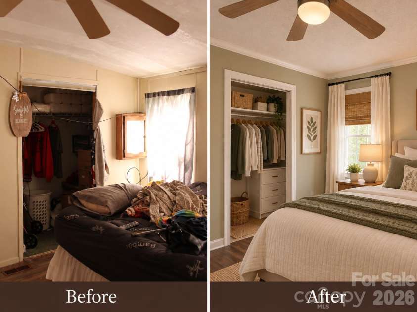 115 Anderson Acres Drive, Harmony, NC 28634.  MLS# CAR4425013, YatesRealty ID 51568. Digitally enhanced Primary bedroom.