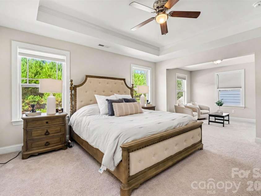149 Longleaf Drive, Mooresville, NC 28117.  MLS# CAR4424546, YatesRealty ID 51571. Tranquil primary suite with double door entryway.