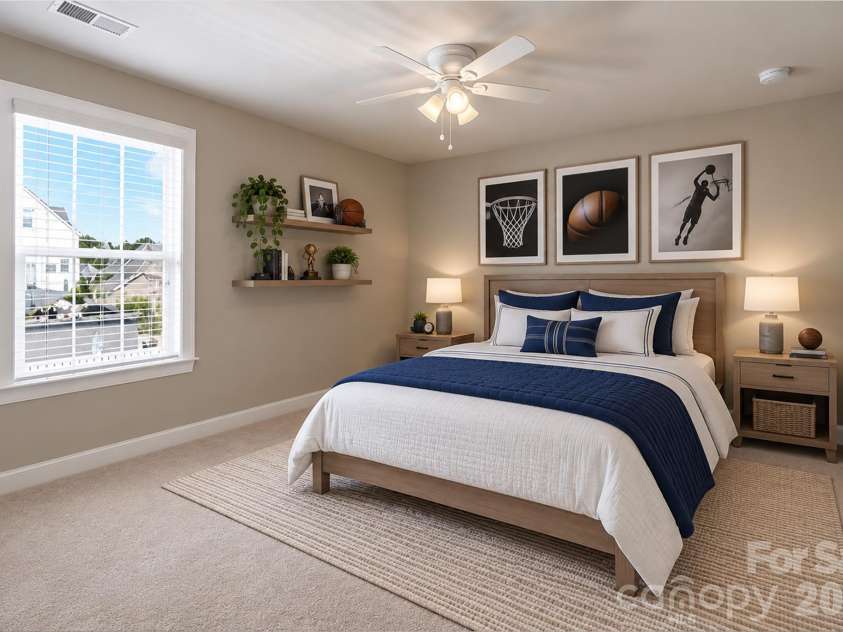 10038 Travertine Trail, Davidson, NC 28036.  MLS# CAR4424425, YatesRealty ID 51572. Bedroom 3