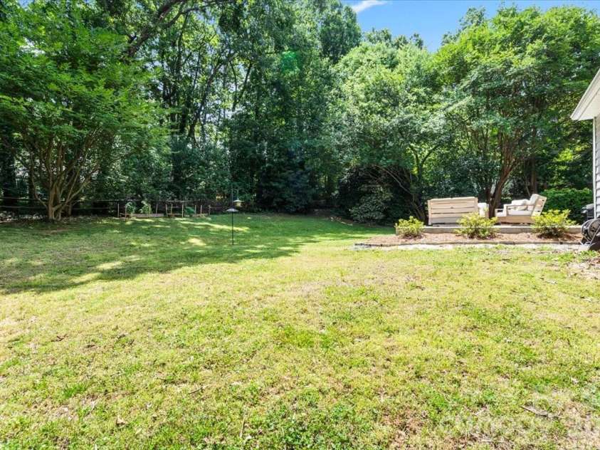 642 Furrow Drive, Charlotte, NC 28270.  MLS# CAR4424607, YatesRealty ID 51591. Backyard
