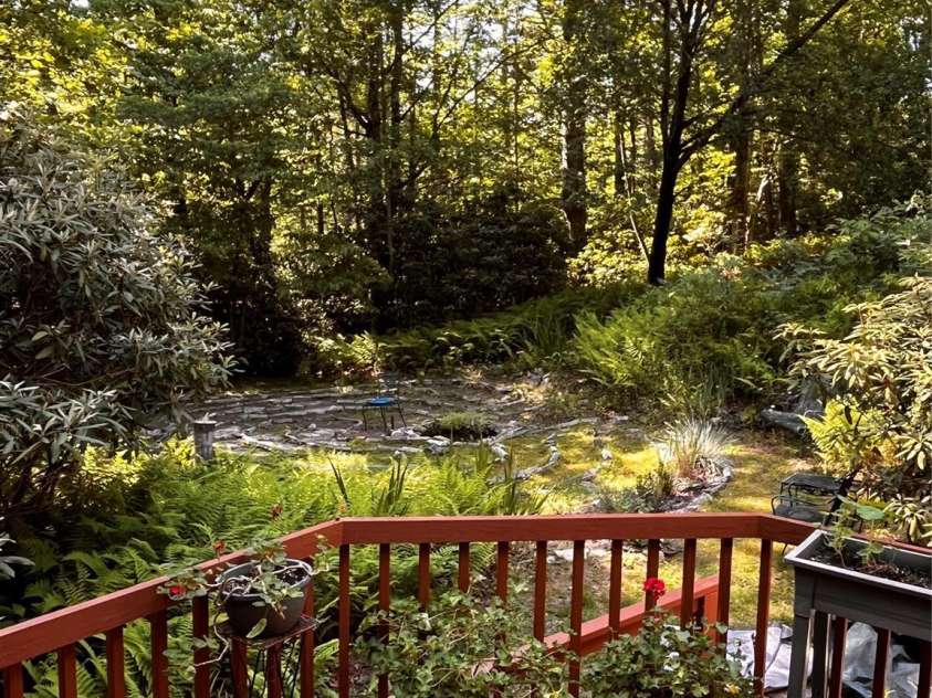 585 Nottingham Road, Brevard, NC 28712.  MLS# CAR4207707, YatesRealty ID 516. Back deck