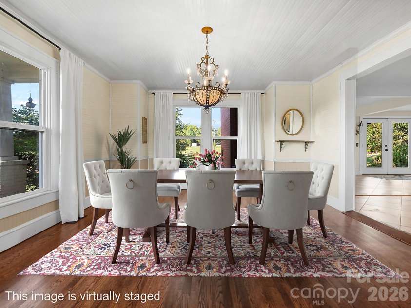 157 J A Hampton Road, Rutherfordton, NC 28139.  MLS# CAR4421585, YatesRealty ID 51608. Dining Room. Virtually staged