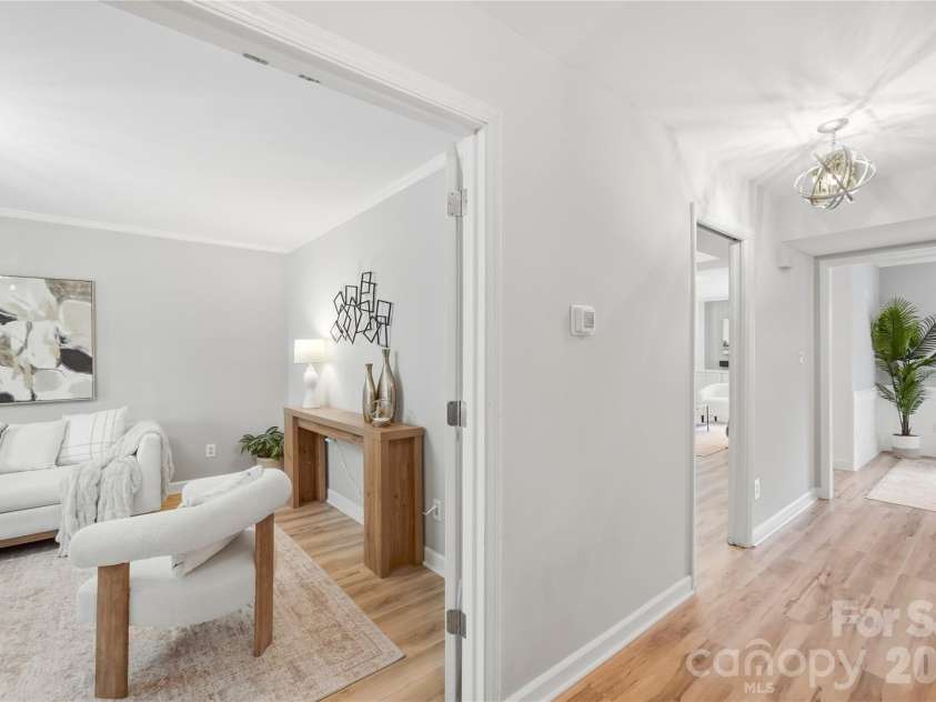 6816 Dumbarton Drive, Charlotte, NC 28210.  MLS# CAR4423174, YatesRealty ID 51621. Living Room/ Office / Flex Space with French Doors