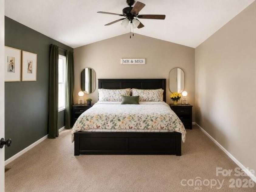 3709 Stoneglen Path, Charlotte, NC 28269.  MLS# CAR4419830, YatesRealty ID 51624. Primary Bedroom